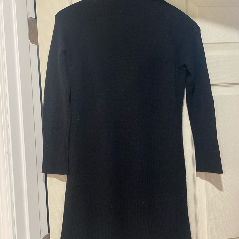 The White Company Black Long Sleeve Sweater Dress